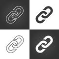 Link icon set. Hyperlink chain symbol. Simple icon. Vector illustration isolated. Royalty Free Stock Photo