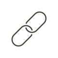 Link icon vector. Line chain symbol.