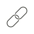 Link icon vector. Line chain symbol.