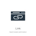 Link icon vector. Trendy flat link icon from search engine optimization collection isolated on white background. Vector