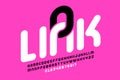 Link. Linked style font, alphabet letters and numbers Royalty Free Stock Photo