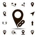 link, location icon. Simple glyph, flat vector element of Location icons set for UI and UX, website or mobile application Royalty Free Stock Photo