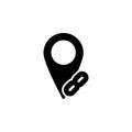 link, location icon. Simple glyph, flat vector of Location icons for UI and UX, website or mobile application