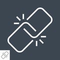 Link Thin Line Vector Icon.