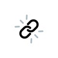 Link vector icon chain web hyperlink flat graphic concept url symbol