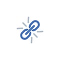 Link vector icon chain web hyperlink flat graphic concept url symbol Royalty Free Stock Photo
