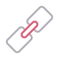 Link thin color line vector icon Royalty Free Stock Photo