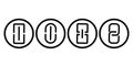 Link vector icon set. Connection chain vector symbol for UI design Royalty Free Stock Photo