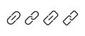 Link vector icons set. Internet URL, web page hyperlink chain symbol Royalty Free Stock Photo
