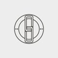 Link, web, icon, outline, icon. Web Development Vector Icon. Element of simple symbol for websites, web design, mobile app, Royalty Free Stock Photo