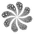 Linkage Icon Rotation Flower Shape Royalty Free Stock Photo