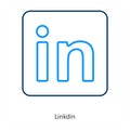 Linkdin and social icon concept Royalty Free Stock Photo