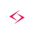 Linked arrow square design logo vector