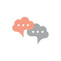 Linked brain talk symbol logo vector