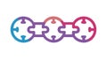 Linked Chain Design Icon, Connected Network Element, vector design Generative AI Royalty Free Stock Photo