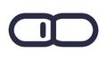 Linked Chain Link Connection Outline Vector Icon, vector design Generative AI Royalty Free Stock Photo