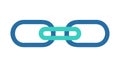 Linked Chains Outline Vector Icon for Connection Security Bond, vector design Generative AI Royalty Free Stock Photo
