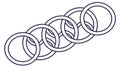 Linked Circular Rings Pattern, Abstract Unity Background, vector design Generative AI Royalty Free Stock Photo