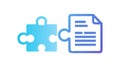 Linked Documents Puzzle, Data Integration & Collaborative Workflows, vector design Generative AI Royalty Free Stock Photo