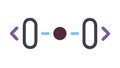 Linked dots code brackets digital data chain icon , vector design Generative AI Royalty Free Stock Photo