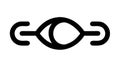 Linked Eye Icon. Surveillance, Monitoring, Connected View, vector design Generative AI Royalty Free Stock Photo