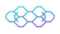 Linked Hexagonal Chain Abstract Geometric Pattern Vector, vector design Generative AI Royalty Free Stock Photo