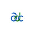 Linked Letters ADC monogram logo design