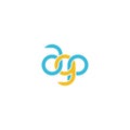 Linked Letters AGP monogram logo design Royalty Free Stock Photo