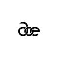 Linked Letters AOE monogram logo design