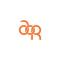 Linked Letters AOR monogram logo design Royalty Free Stock Photo