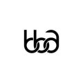 Linked Letters BBA monogram logo design