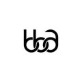 Linked Letters BBA monogram logo design Royalty Free Stock Photo