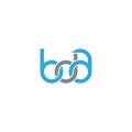 Linked Letters BDA monogram logo design Royalty Free Stock Photo