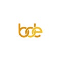 Linked Letters BDE monogram logo design Royalty Free Stock Photo