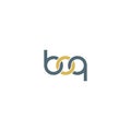 Linked Letters BOQ monogram logo design Royalty Free Stock Photo
