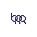 Linked Letters BPR monogram logo design