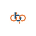 Linked Letters DBP monogram logo design Royalty Free Stock Photo