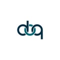 Linked Letters DOQ monogram logo design Royalty Free Stock Photo
