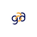 Linked Letters GAA monogram logo design Royalty Free Stock Photo