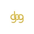 Linked Letters GBG monogram logo design Royalty Free Stock Photo