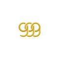 Linked Letters GGG monogram logo design