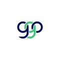 Linked Letters GGO monogram logo design Royalty Free Stock Photo