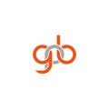 Linked Letters GPB monogram logo design Royalty Free Stock Photo