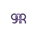 Linked Letters GRR monogram logo design Royalty Free Stock Photo