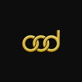 Linked Letters OOD monogram logo design Royalty Free Stock Photo