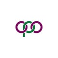 Linked Letters OPO monogram logo design