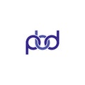 Linked Letters PBD monogram logo design Royalty Free Stock Photo