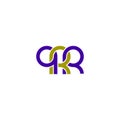Linked Letters QRR monogram logo design Royalty Free Stock Photo