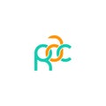 Linked Letters RAC monogram logo design Royalty Free Stock Photo