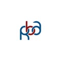 Linked Letters RBA monogram logo design Royalty Free Stock Photo